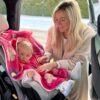 Meie-lugu-foto Erkroosa lilleline autosõidu poncho lapsele vanuses 1-3 aastat