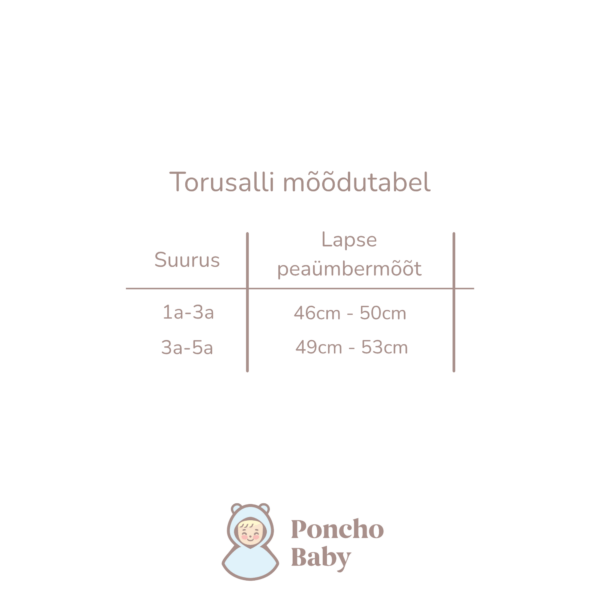 Torusalli mõõdutabel Kosmose teemaline pehme torusall lapsele vanuses 1a-3a